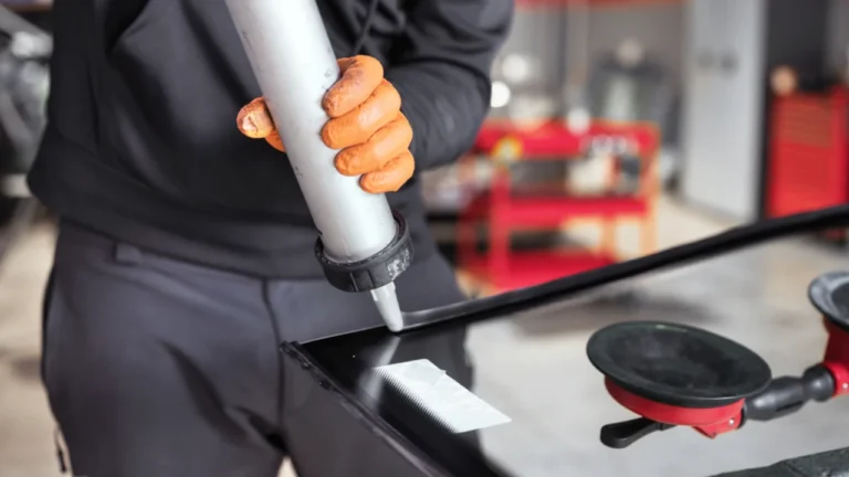Technician Applying Rubber Sealing to Windscreen at Metro Auto Glass