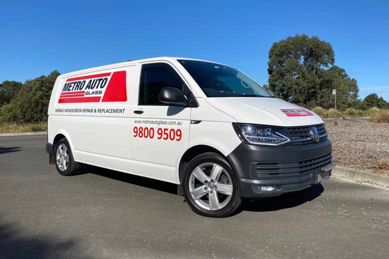 Mobile windscreen chip repair service at a customer's workplace