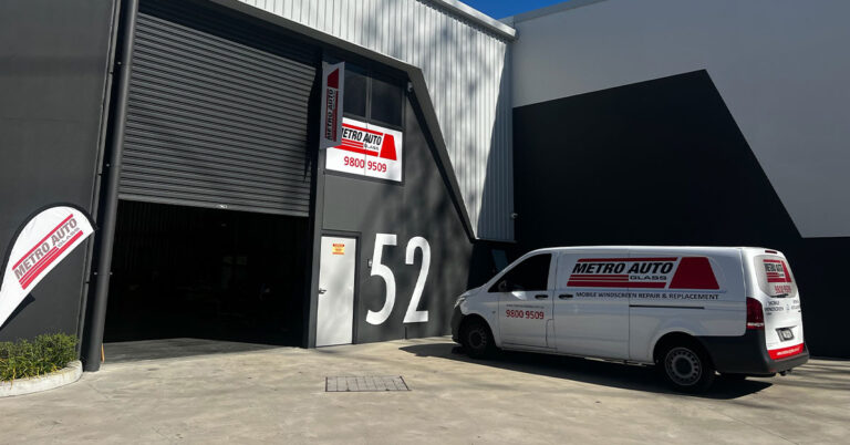Isuzu windscreen replacement service inside Metro Auto Glass workshop